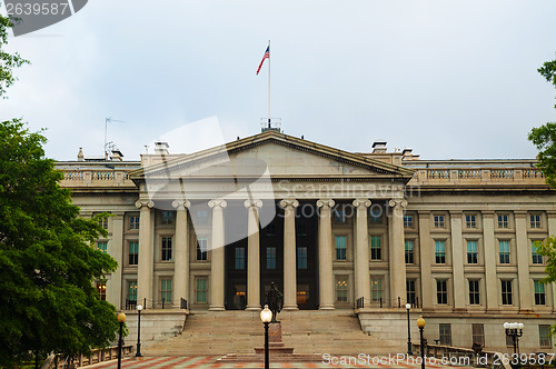 Image of The treasury department building in Washington, DC