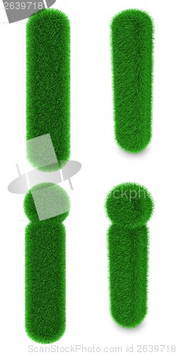 Image of Letter I made of grass