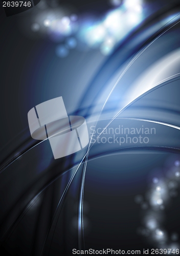 Image of Abstract shiny vector waves backdrop