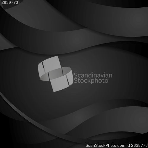 Image of Abstract black waves background