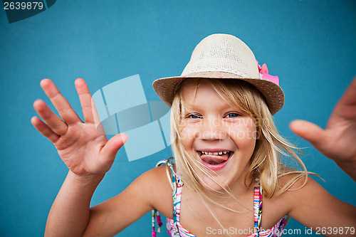 Image of Playful cute young girl