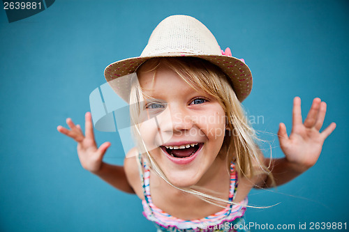 Image of Playful cute young girl