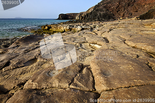 Image of rock stone sky cloud in lanzarote 