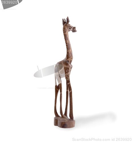 Image of Wood toy giraffe isolated