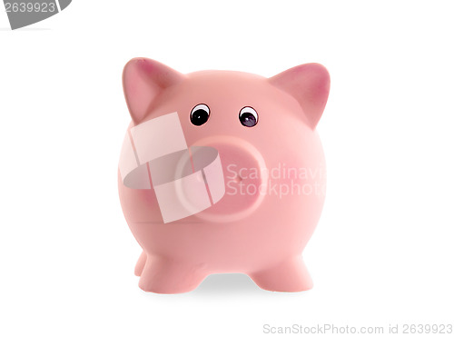 Image of Unique pink ceramic piggy bank