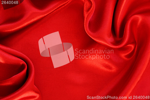 Image of Smooth red silk as background 