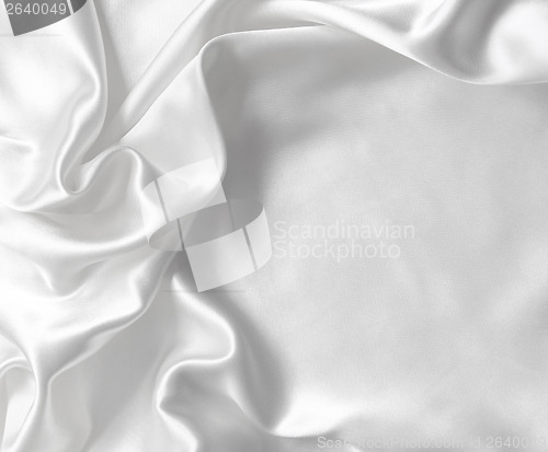 Image of Smooth elegant white silk as wedding background 