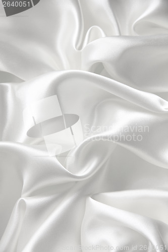 Image of Smooth elegant white silk as wedding background 