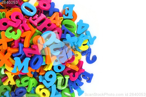 Image of color plastic letters 