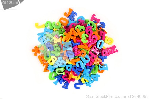 Image of color plastic letters 
