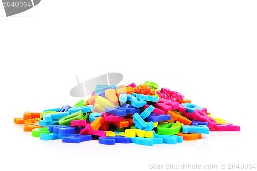 Image of color plastic letters 