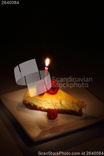 Image of raspberries cheesecake