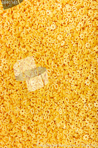 Image of pasta in the form of letters
