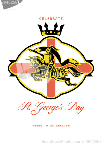 Image of Celebrate St. George Day Proud to Be English Retro Poster