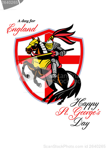 Image of A Day For England Happy St George Day Retro Poster