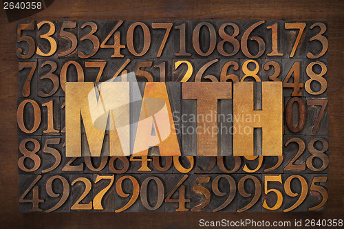 Image of math (mathematics) word 