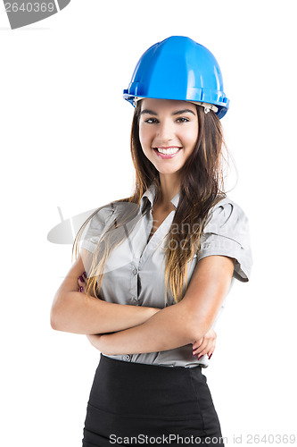 Image of Beautiful female architect