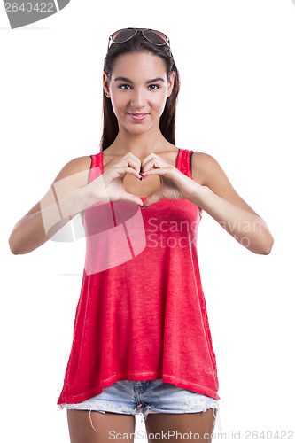 Image of Making  a heart symbol with hands