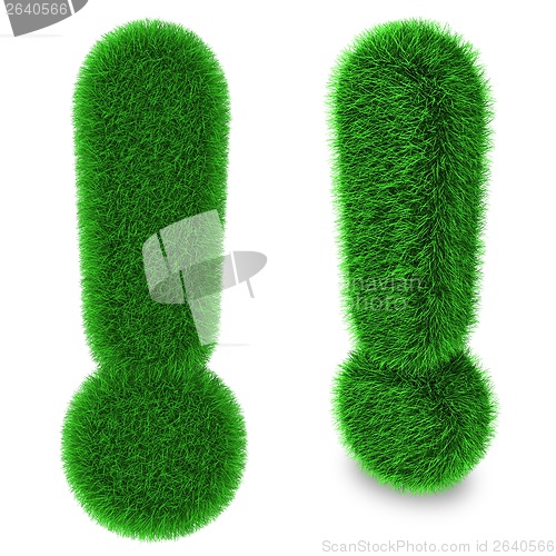 Image of Exclamation mark made of grass