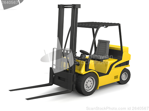 Image of Yellow forklift