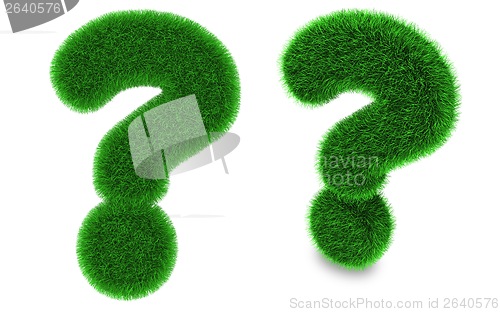 Image of Question mark made of grass