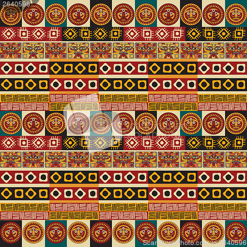 Image of Mayan aztec tribal seamless texture