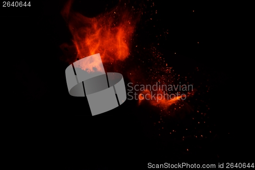 Image of fire flame on black background