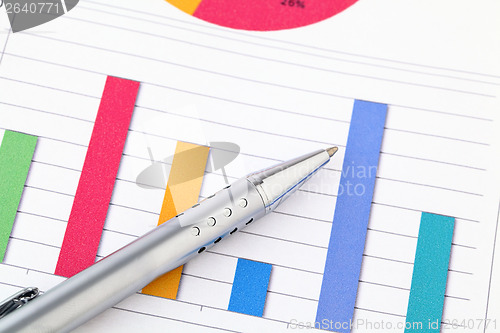 Image of Data chart and pen