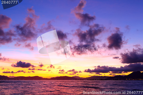 Image of Seascape with sunset