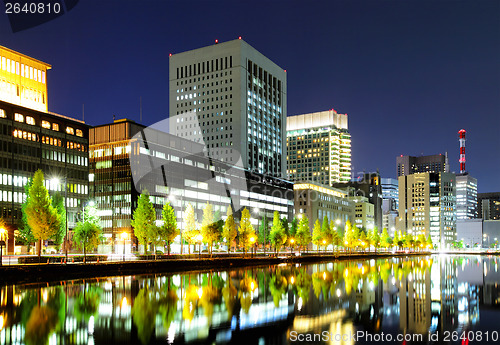 Image of Tokyo commercial district at night