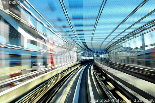 Image of Fast train moving in day time