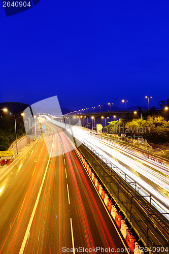 Image of Traffic trail on highway