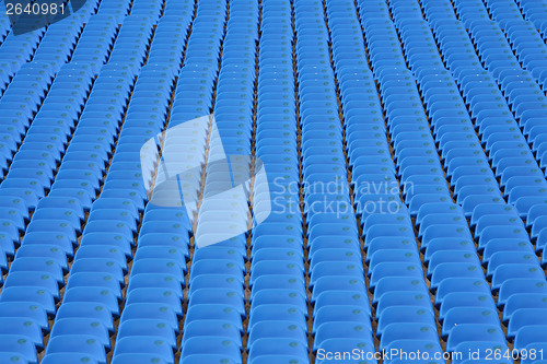 Image of Blue seat in sport stadium