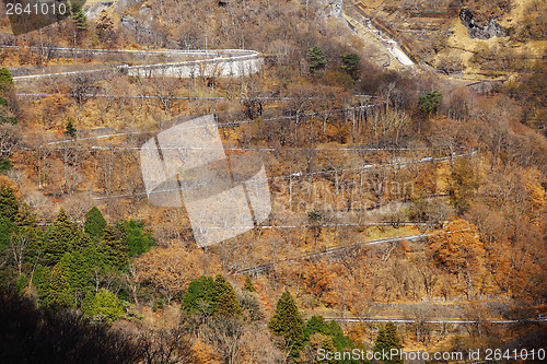 Image of Traffic road on mountain