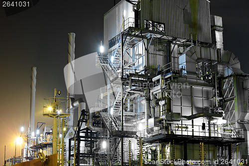 Image of Industrial complex at night