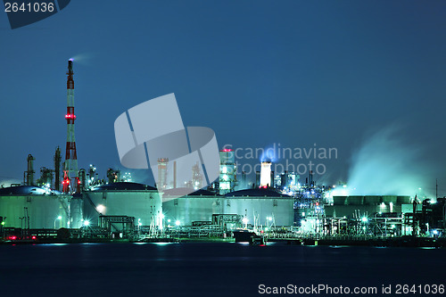 Image of Industrial plant at night