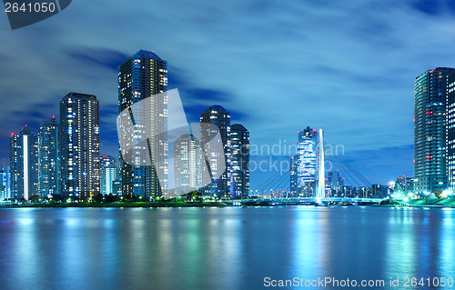 Image of Tokyo residential district at night