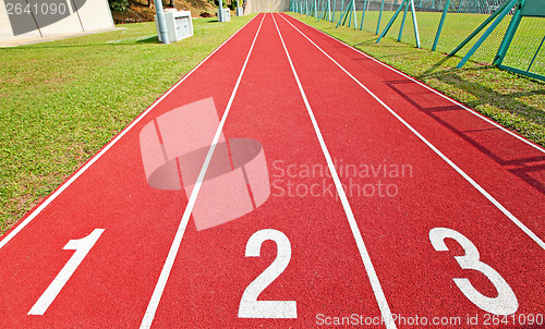 Image of Race track in red