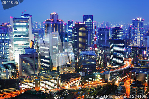 Image of Osaka city at night