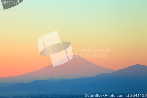 Image of Mountain Fuji sunset