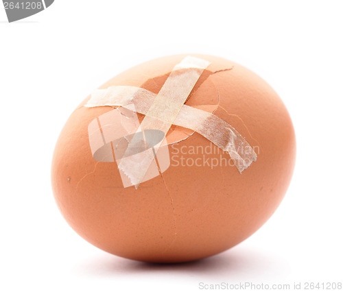 Image of Crack egg with plaster