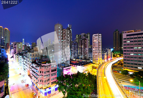 Image of Hong Kong downtown at night