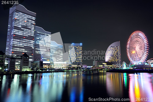 Image of Yokohama in Japan at night