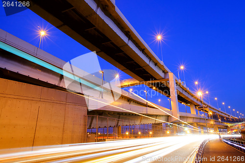 Image of Highway with traffic light