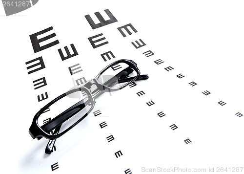 Image of Eye chart and glasses