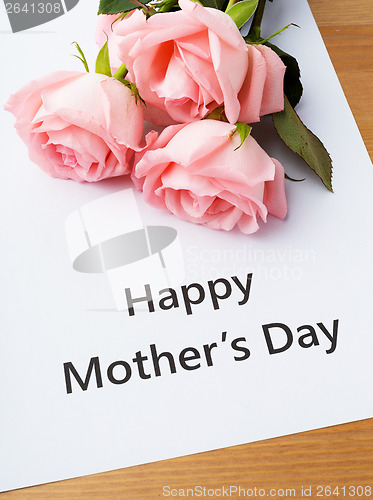 Image of Happy mother day and rose