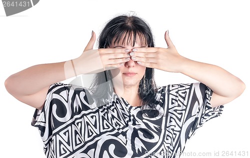 Image of Woman covering eyes