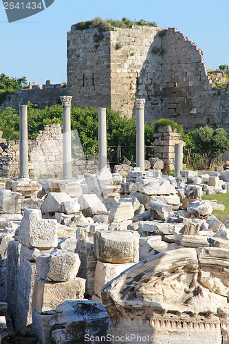Image of Turkey. Side. Antique ruins 