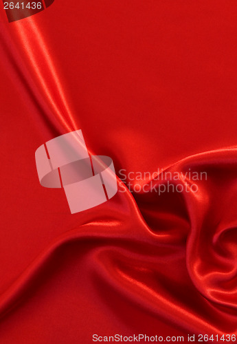 Image of Smooth red silk as background 