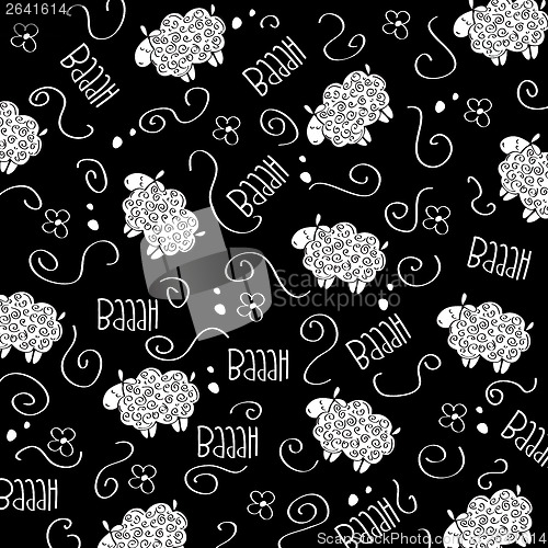 Image of Cute seamless pattern with sheeps
